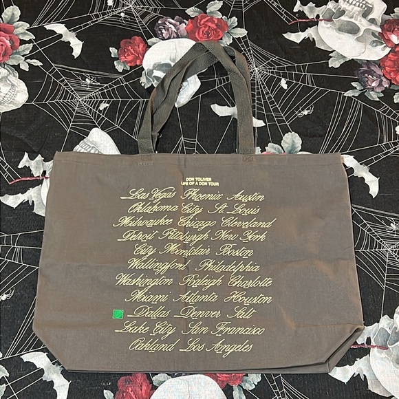 NEW DON TOLIVER “LIFE OF A DON TOUR” JACK BOYS GRAY/BROWN SHOPPING TOTE BAG OS - Picture 5 of 7